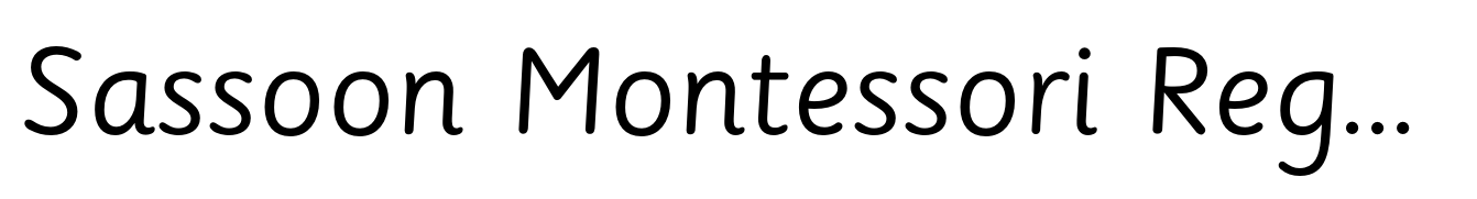 Sassoon Montessori Regular Font | Webfont & Desktop | MyFonts